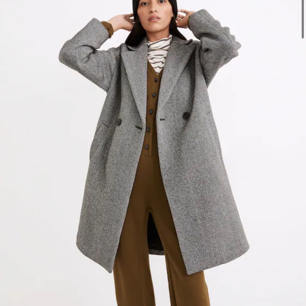 Averdon Coat in Herringbone Insuluxe Fabric - runs very large